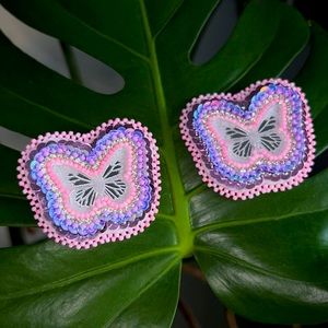 Beaded Butterfly earrings 🦋